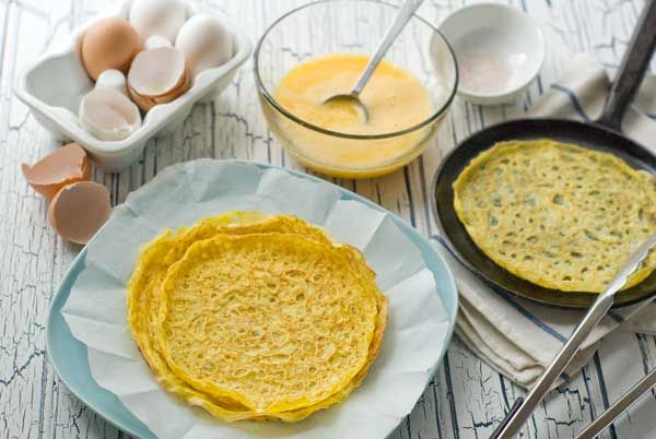 Gluten Free Egg Crepes Recipe (c) CarolKicinski sugar free crepes recipe